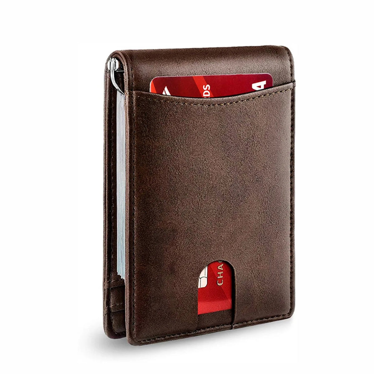 Slim RFID Carbon Fiber Wallet with Money Clip & Gift Box