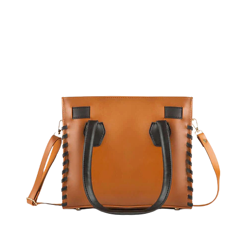 Hometrixy Two-Tone Leather Tote Bag