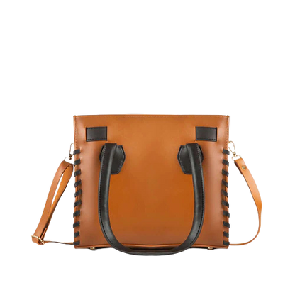Hometrixy Two-Tone Leather Tote Bag