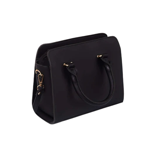 Hometrixy Urban Black Leather Tote Bag - view 2