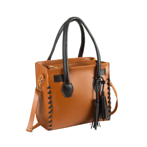 Hometrixy Two-Tone Leather Tote Bag - view 2