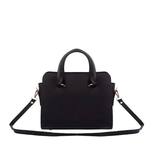 Hometrixy Urban Black Leather Tote Bag