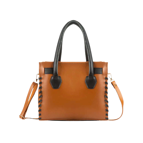 Hometrixy Two-Tone Leather Tote Bag - view 3