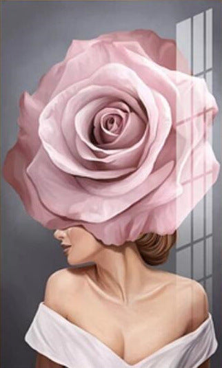 Woman flower Canvas Wall Art