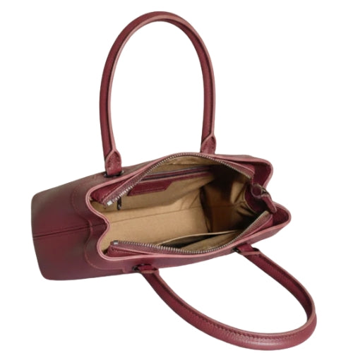 Hometrixy Classic Burgundy Leather Handbag - view 4