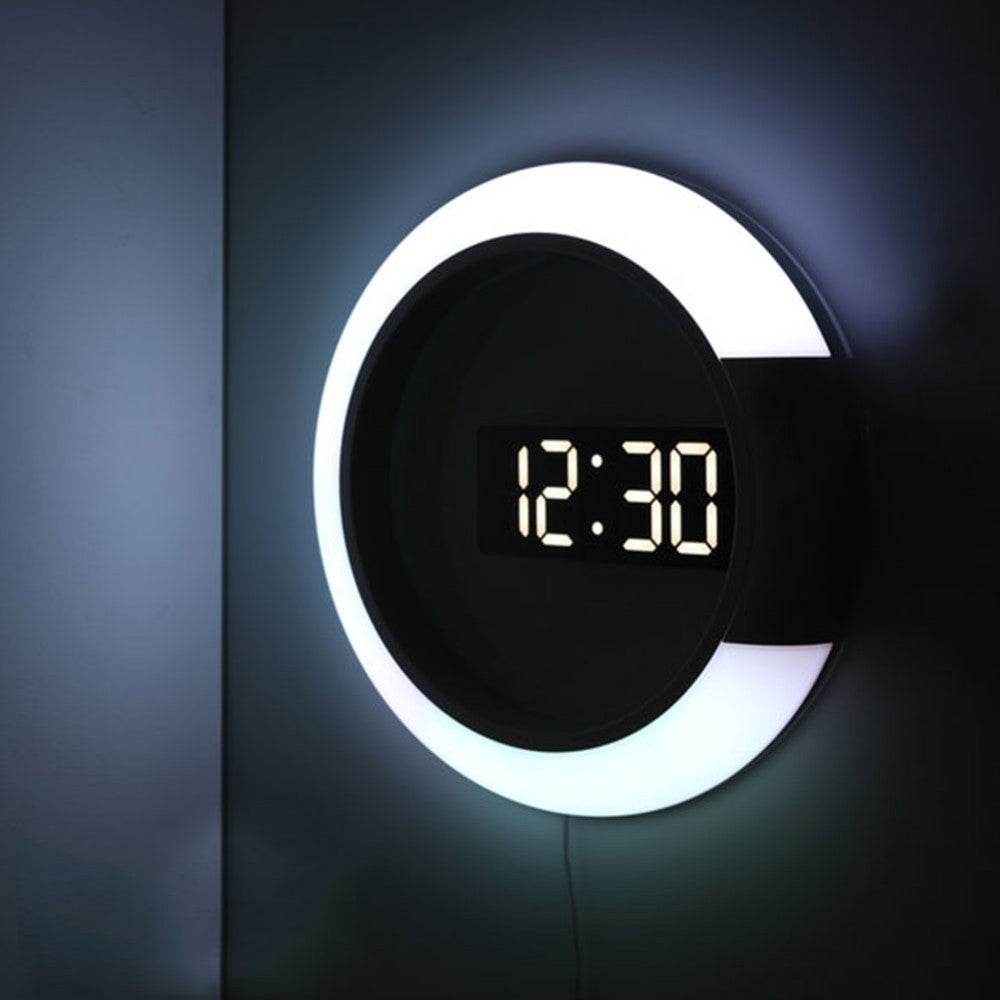 mirrored wall clock