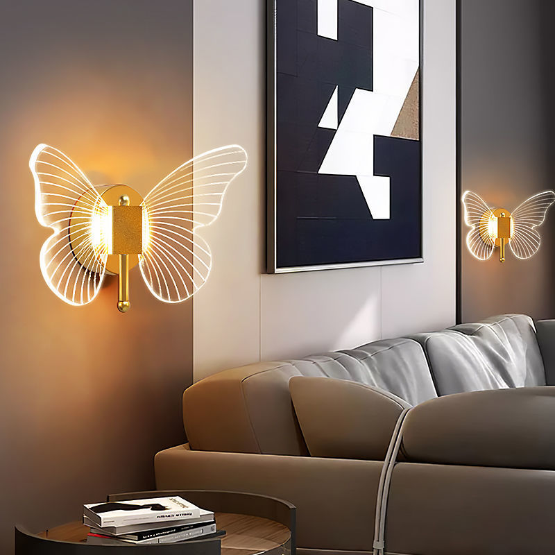 Led wall Lighting Butterfly Wall lights living room Luxury Warm Decoration