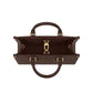 Dark Brown Mini Checkered Handbag - view 4