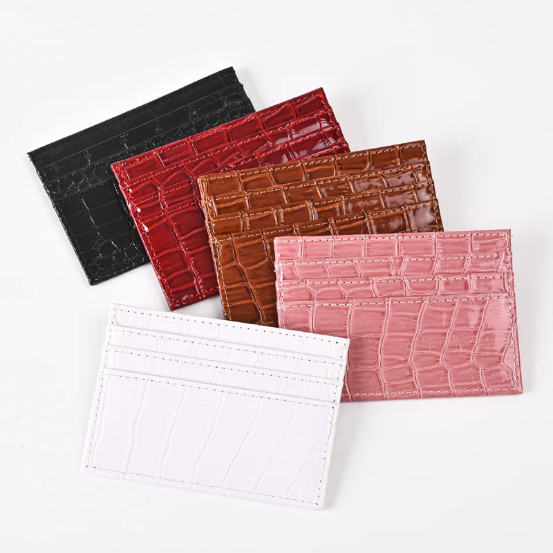 Slim PU Leather Credit Card Holder Wallet
