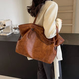 Large PU Leather Hobo Shoulder Bag for Women