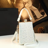 Diamond Crystal Leather Phone Crossbody Bag