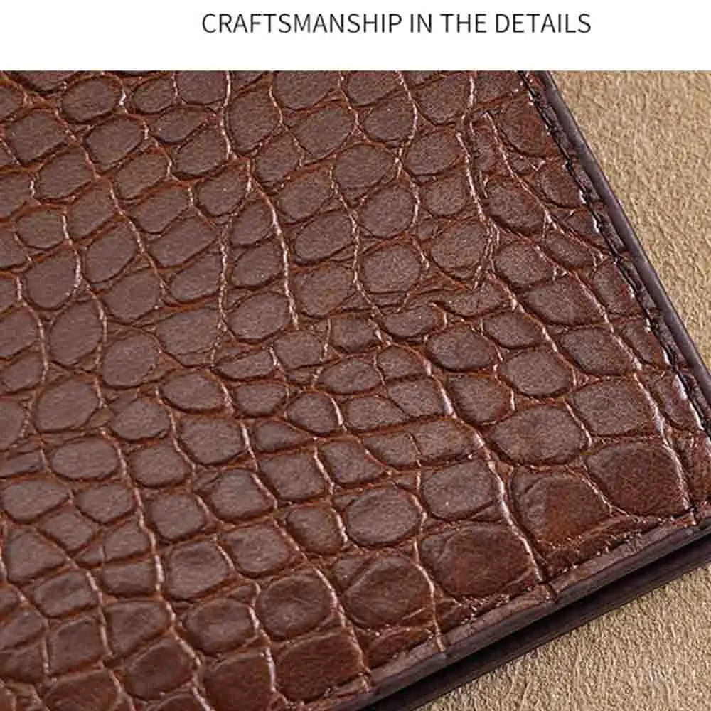PU Leather Crocodile Pattern Wallet for Men – Multi-Card Holder