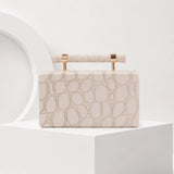 Rose Shape PU Evening Clutch Bag