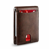 Slim RFID Carbon Fiber Wallet with Money Clip & Gift Box