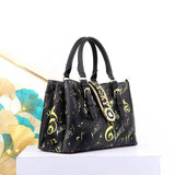 Trendy Printed PU Leather Tote Bag