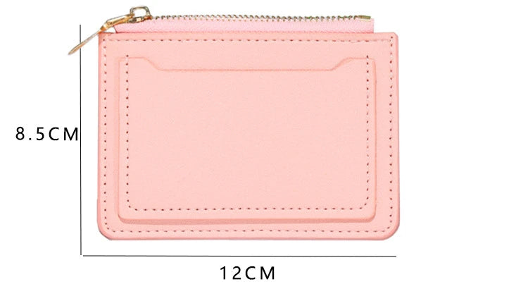 Men's PU Leather Zipper Card Holder Wallet