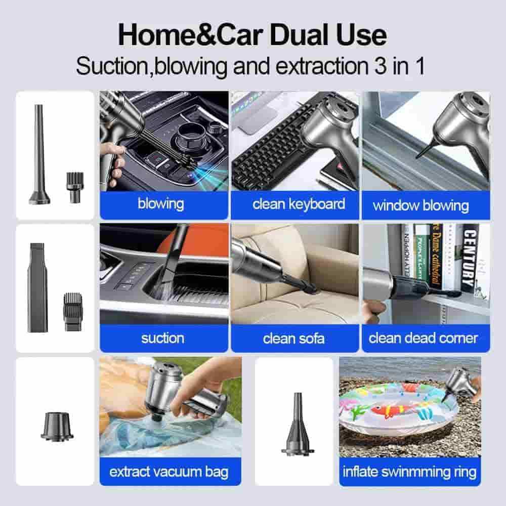 Wireless 2-in-1 Vacuum Cleaner  powerful 120W hometrixy