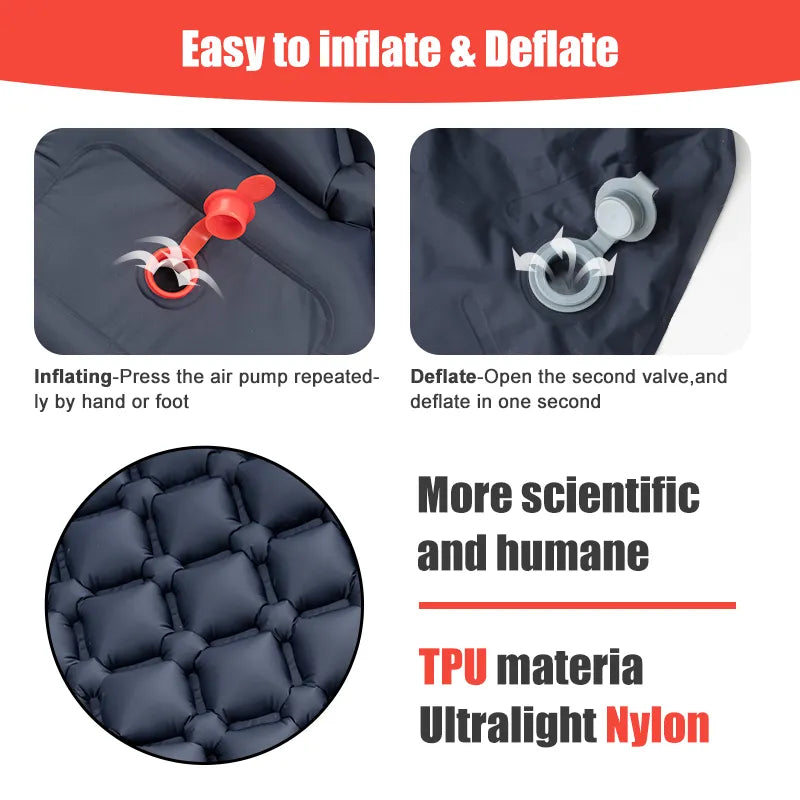 Ultralight Inflatable Camping Mattress—compact -Hometrixy