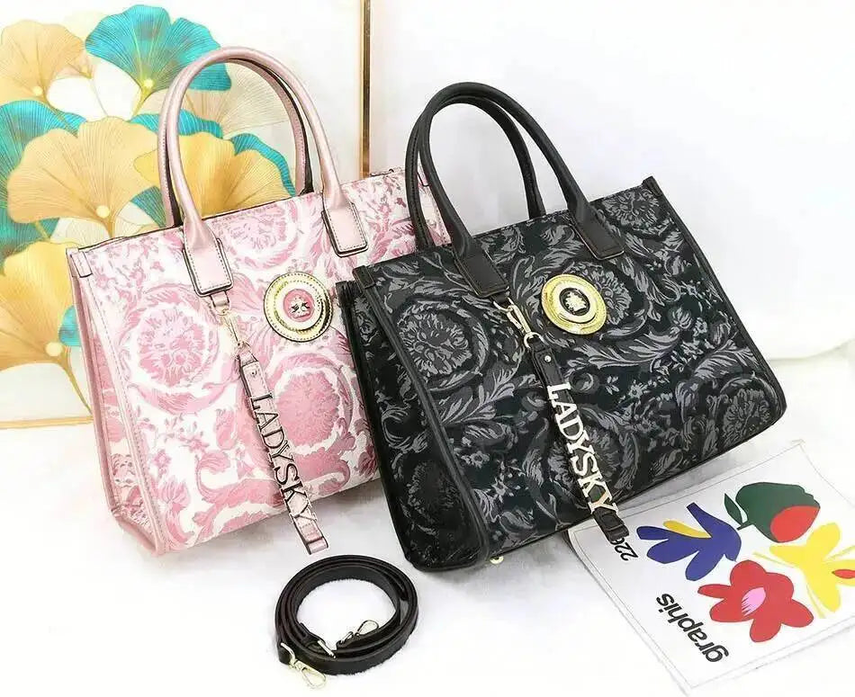 Luxury Printed PU Leather Tote Bag
