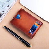 Leather RFID Slim Wallet with Money Clip