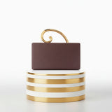Stylish PU Metal Handle Clutch Bag