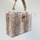 Luxury Snake Pattern Chain Shoulder Bag