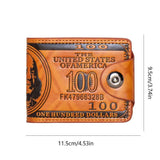 US Dollar Pattern PU Leather Men's Wallet – Large Capacity Card Holder