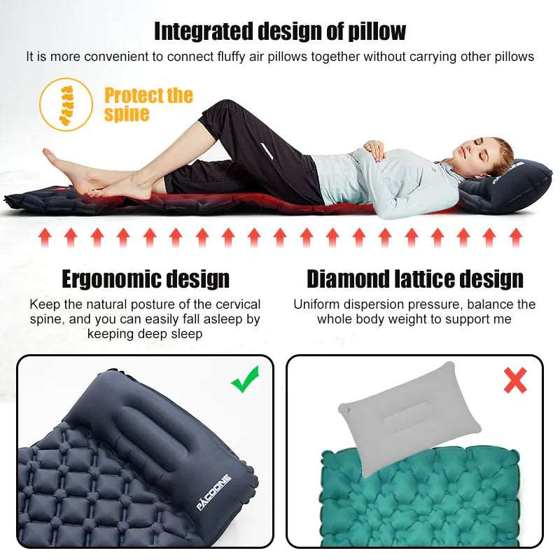 Ultralight Inflatable Camping Mattress—compact -Hometrixy