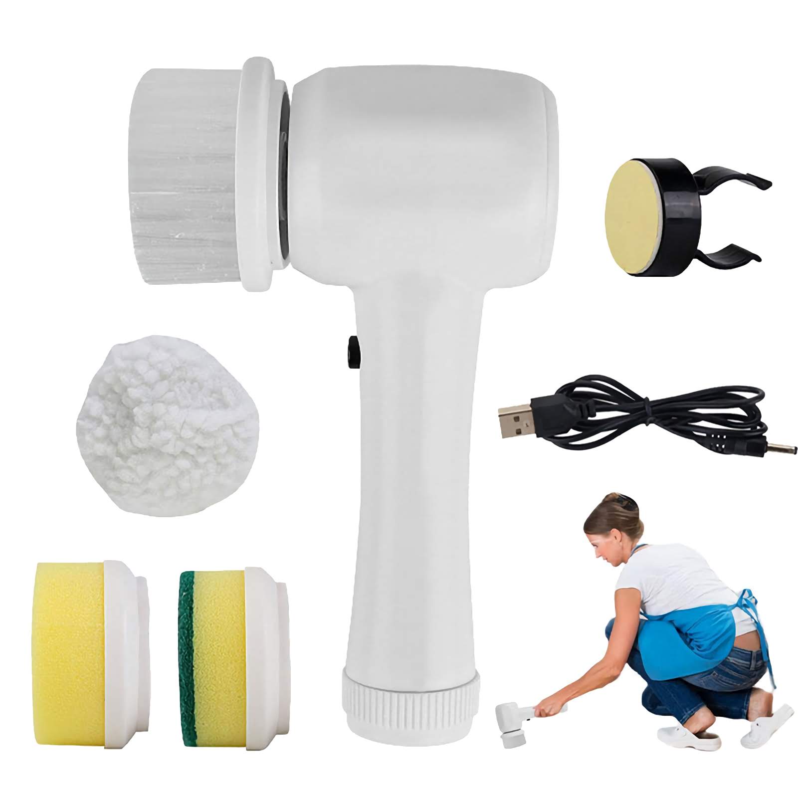 4-in-1 Electric Scrubber Cordless Handheld Cleaning Brush